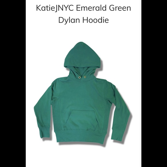 NWT KATIEJNYC TWEEN DYLAN HOODIE | EMERALD GREEN | M - Picture 1 of 6